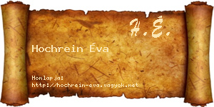 Hochrein Éva névjegykártya